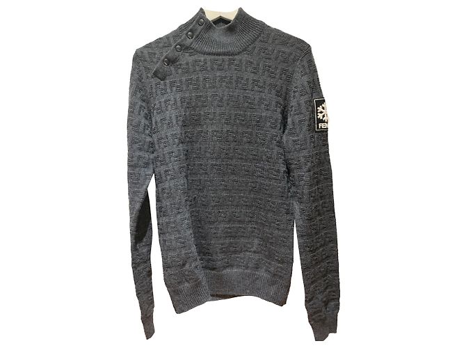 Vintage Fendi Pullover Grau 