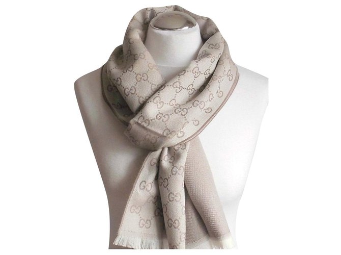 gucci beige scarf Wool  ref.266057