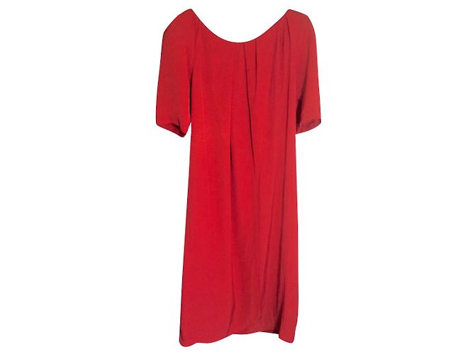 Vestido rojo de triacetato Vanessa Bruno Roja