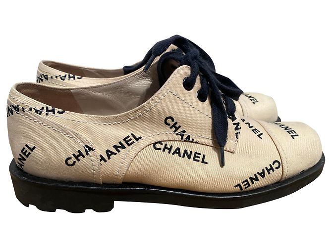 Chanel Merletti Nero Beige Tela