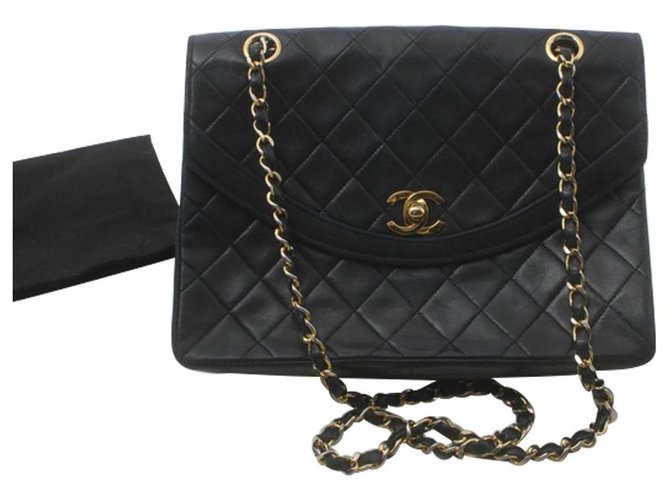 Chanel Diana Black Leather  ref.266287