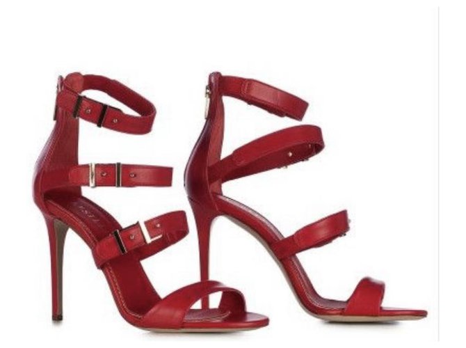 Le Silla Sandals Red Leather  ref.266321