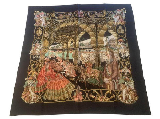 Hermès splendours of the Maharajas Multiple colors Silk  ref.266341