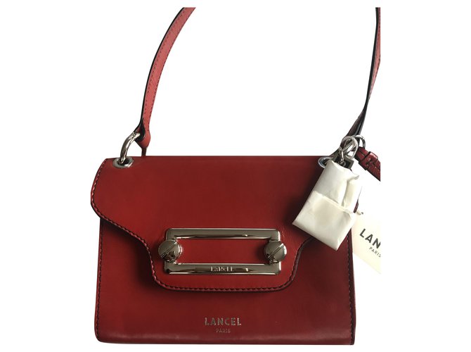 Lancel Click Red Leather  ref.266569