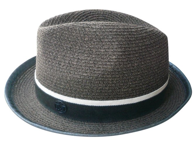 Sombrero de paja marrón MAISON MICHEL TL Castaño  ref.266608