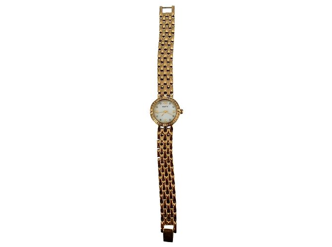Autre Marque Reloj MATY bañado en oro con diamantes Dorado