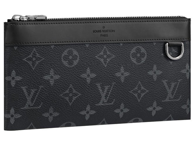 Louis Vuitton LV Discovery Pochette PM new Dark grey Leather  ref.266669