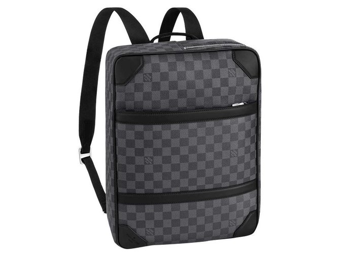 louis vuitton backpack white and grey