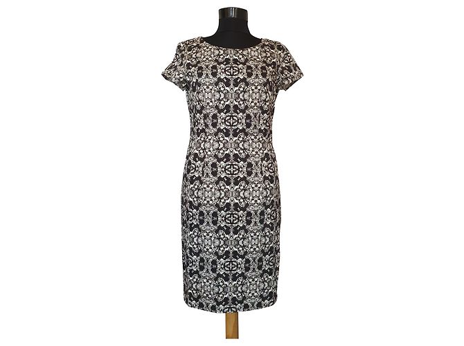 Vestido Luisa Cerano gris de algodón y elastano Multicolor
