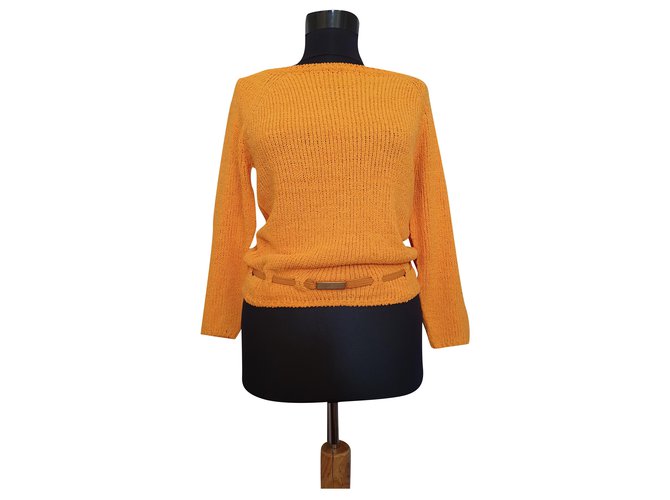 Escada Knitwear Orange Yellow Nylon Rayon  ref.266722
