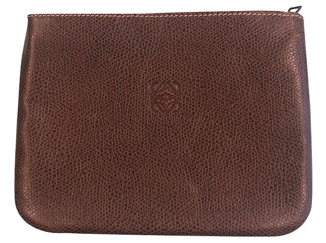 Loewe Dark Brown Fur Zipper Bag