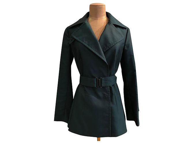 Chaqueta impermeable Akris Punto verde oscuro