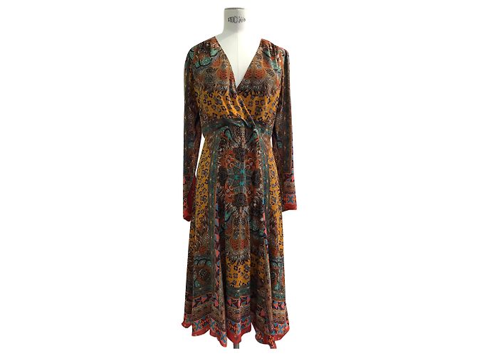 Etro langes Seidenkleid Paisley