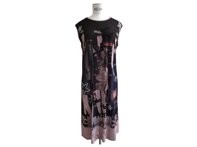 Lanvin Kleid mit Print Pailletten und Strass