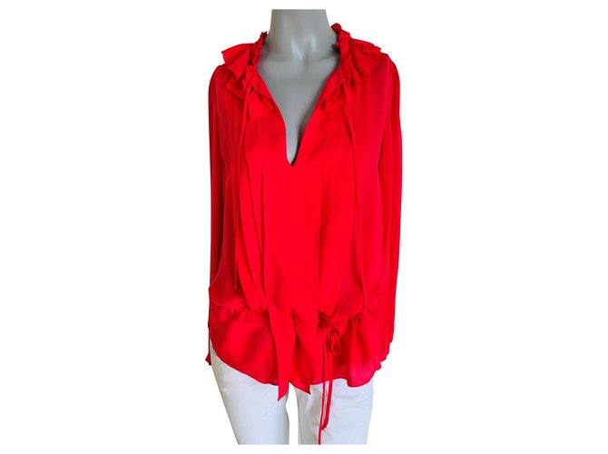 Bcbg Max Azria Tops Fuschia Seda  ref.266996