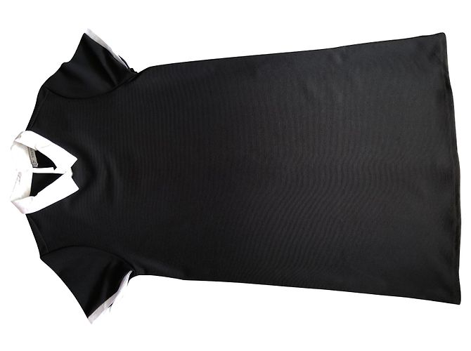 La Fée Maraboutée Schwarzes Kleid mit weißem Peter Pan Kragen