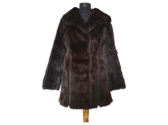 Autre Marque Coats, Outerwear Brown Fur  ref.267029