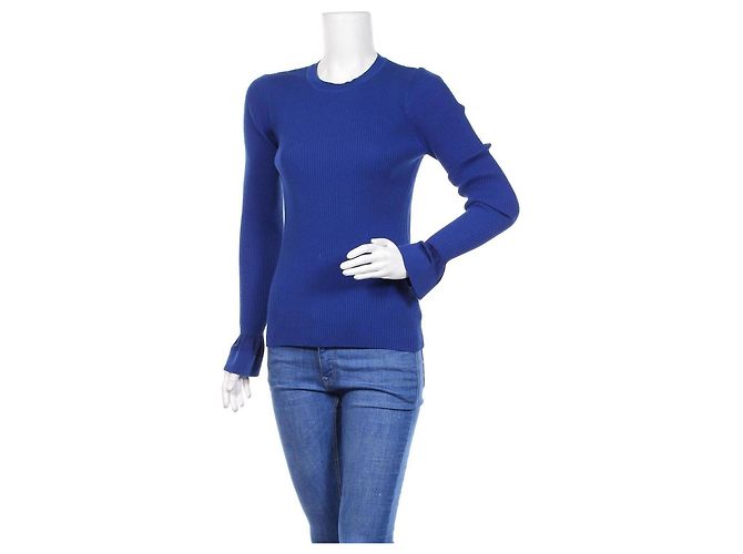 Diane Von Furstenberg Strickbluse blau