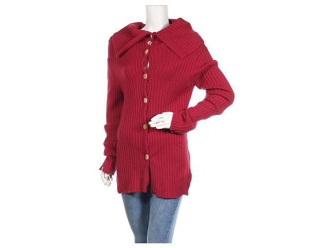 Autre Marque Cinzia Rocca Strickjacke aus Merinowolle Rosa Pink