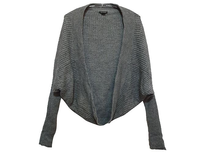 Club Monaco Strickjacke grau Wolle und Alpaka