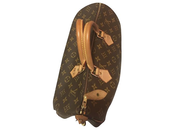 Bolsa de mão Louis Vuitton Speedy 35 Marrom Escuro Castanho escuro