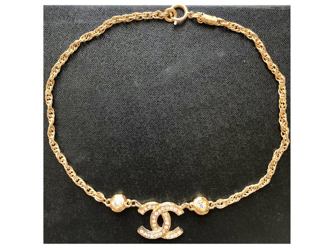 Chanel CC Dorado Chapado en oro  ref.267108
