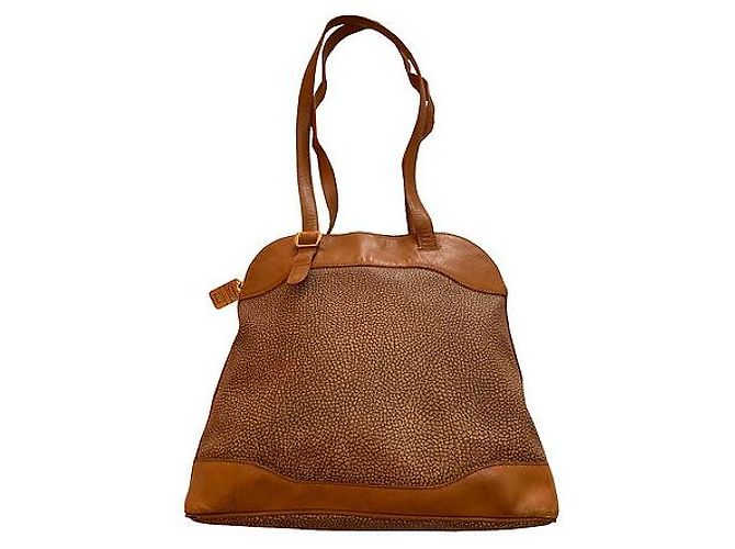 Autre Marque Borsa a tracolla in pelle marrone