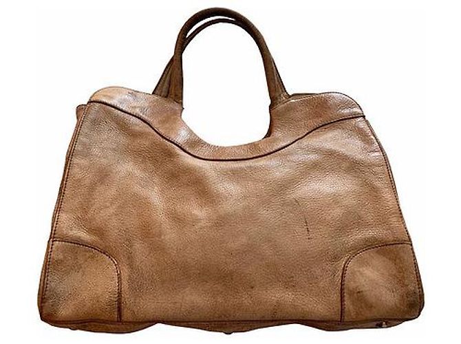 Bolsa de ombro Furla em couro marrom claro Castanho claro