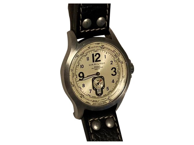 Autre Marque Hamilton automatic watch Cognac Steel  ref.267232