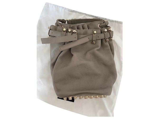 Alexander Wang Diego Bolsa Tote de Couro Cinza