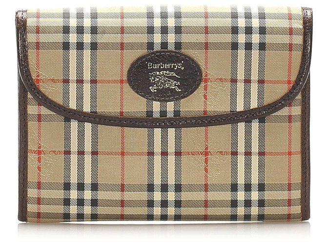 Burberry Brown Haymarket Check Canvas Clutch Bag Multiple colors