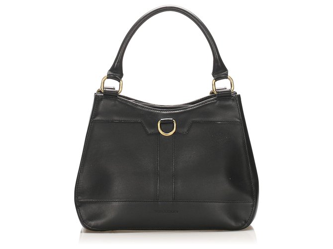 Burberry Black Leather Handbag Pony-style calfskin  ref.267394