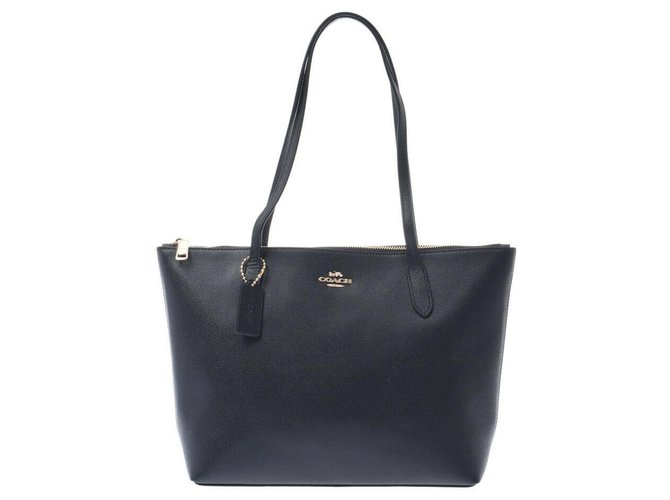 Leather tote Coach Black in Leather - 35738876