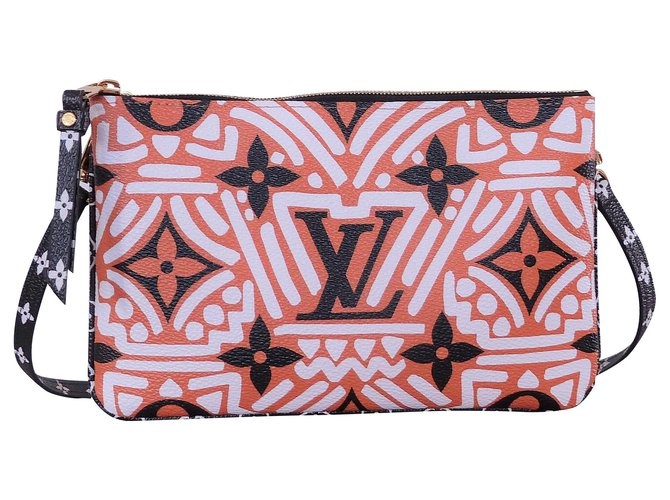 LOUIS VUITTON lined Zip Crafty limited edition clutch bag Multiple colors Leather  ref.267572