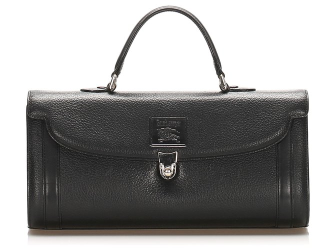 Burberry Black Leather Handbag Pony-style calfskin  ref.267657