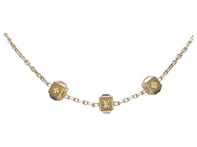 Louis Vuitton, Jewelry, Authentic Louis Vuittonswarovski Gamble Long Necklace  Gold