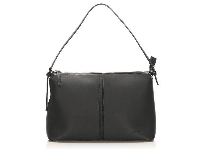 Burberry Black Leather Shoulder Bag Pony-style calfskin  ref.267731