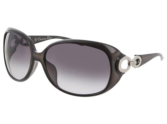 Dior Black Round Tinted Sonnenbrille Schwarz Kunststoff  ref.267744