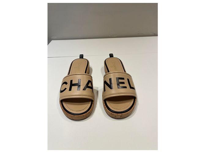 Chanel Mules Beige