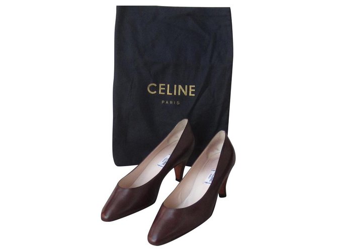 Céline Heels Brown Leather  ref.267859