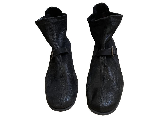 Autre Marque Ankle Boots Black Deerskin  ref.268155