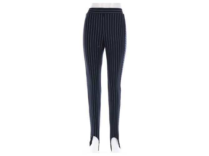 Pantalon à rayures Mads Norgaard Blanc Bleu Foncé