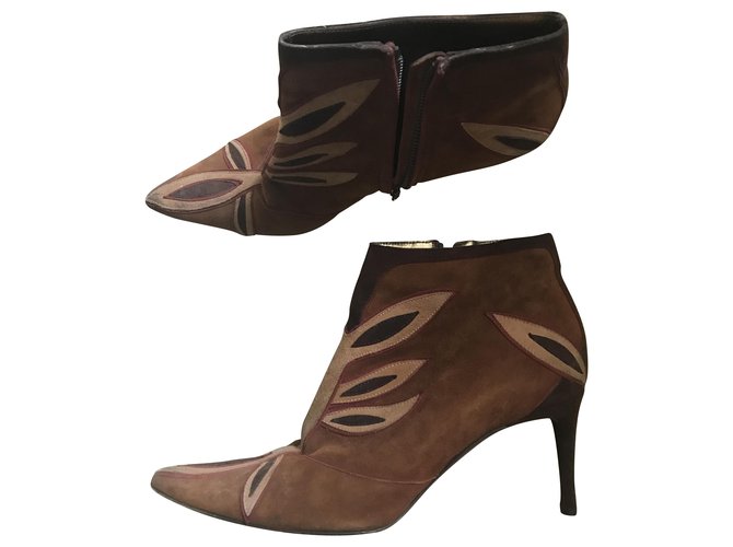 Dolce & gabbana ankle boots Brown Leather  ref.268222