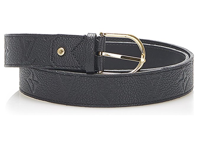 Louis Vuitton Black Monogram Empreinte Leather Belt ref.268277