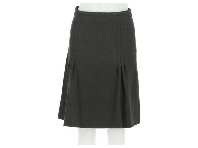 Burberry Skirt suit Khaki Wool  ref.268374