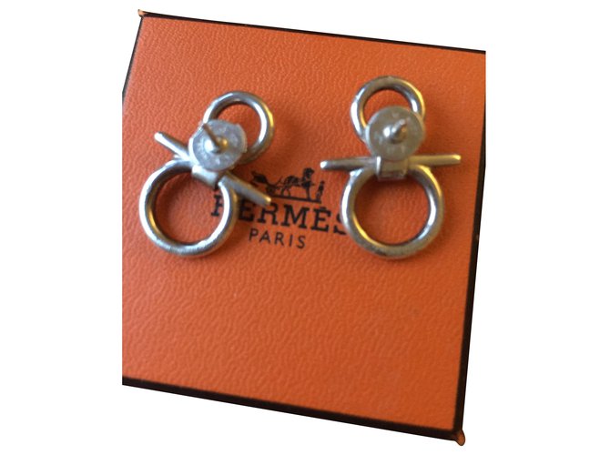 Hermès Orecchini Argento Argento