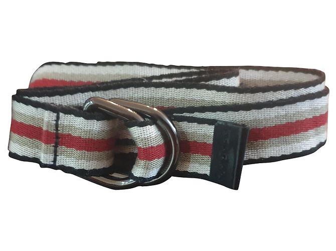Burberry multicolor striped fabric belt Multiple colors