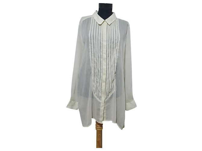 Autre Marque Ilse Jacobsen Weißes Hemd aus Polyester Größe 40