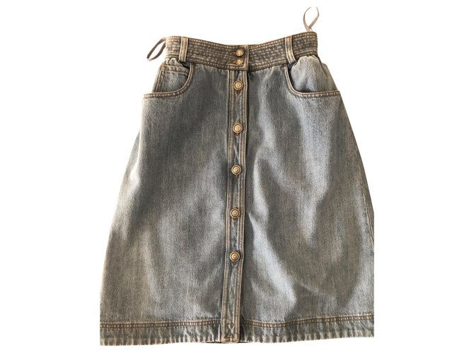 Chanel Skirts Dark blue Cotton  ref.268820