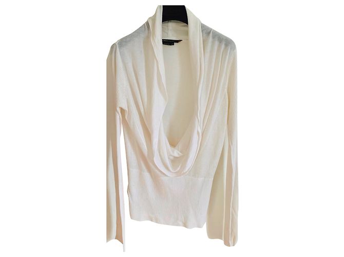 Suéter branco Bcbg Max Azria de seda e rayon